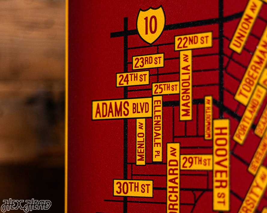 Los Angeles, University Park School Street Poster Single Layer Metal Wall Art