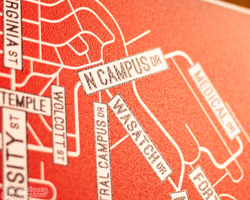 Salt Lake City School Street Poster Single Layer Metal Wall Art