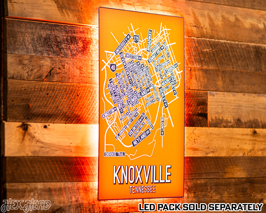 Knoxville, Tennessee School Street Poster Single Layer Metal Wall Art