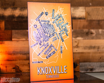 Knoxville, Tennessee School Street Poster Single Layer Metal Wall Art