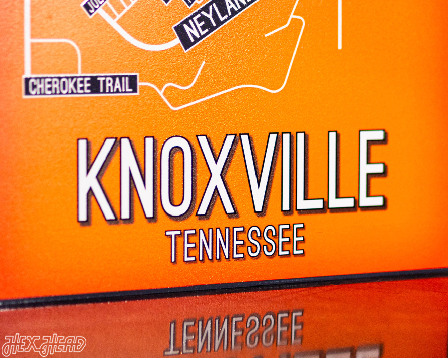 Knoxville, Tennessee School Street Poster Single Layer Metal Wall Art