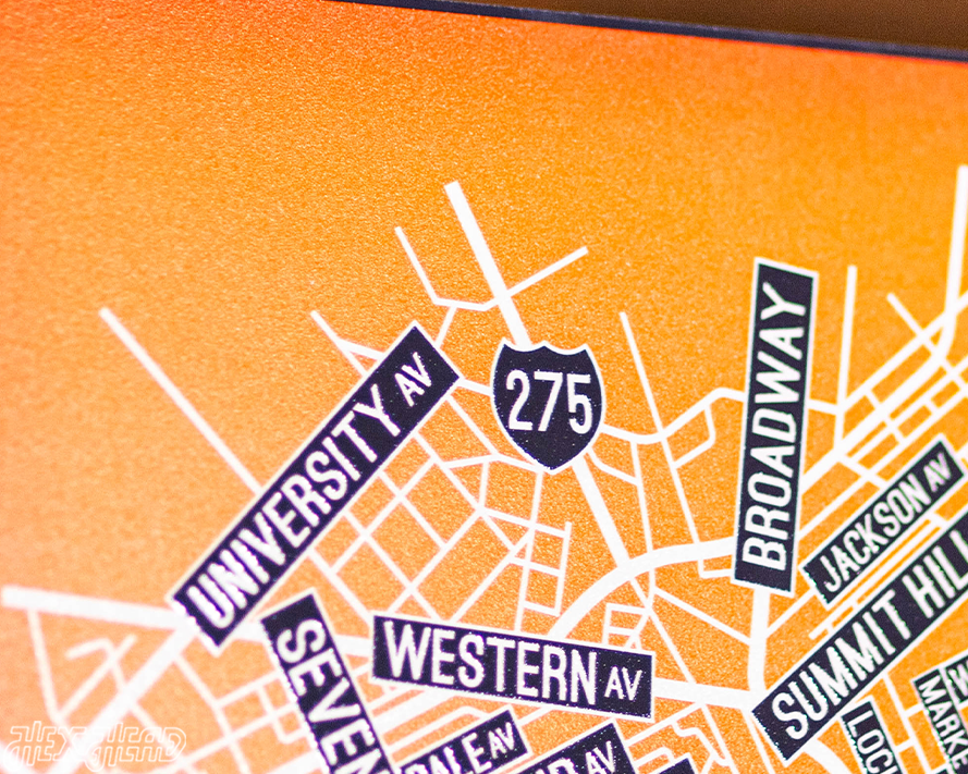 Knoxville, Tennessee School Street Poster Single Layer Metal Wall Art