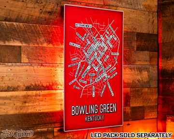 Bowling Green, Kentucky School Street Poster Single Layer Metal Wall Art