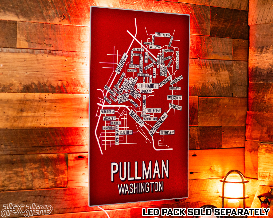 Pullman, Washington School Street Poster Single Layer Metal Wall Art