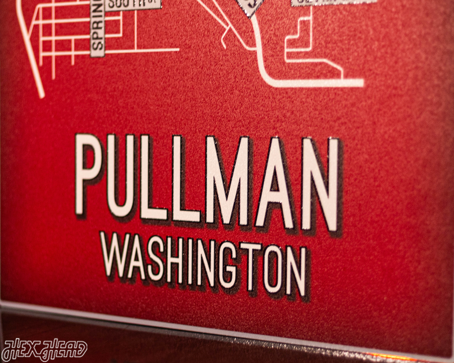 Pullman, Washington School Street Poster Single Layer Metal Wall Art