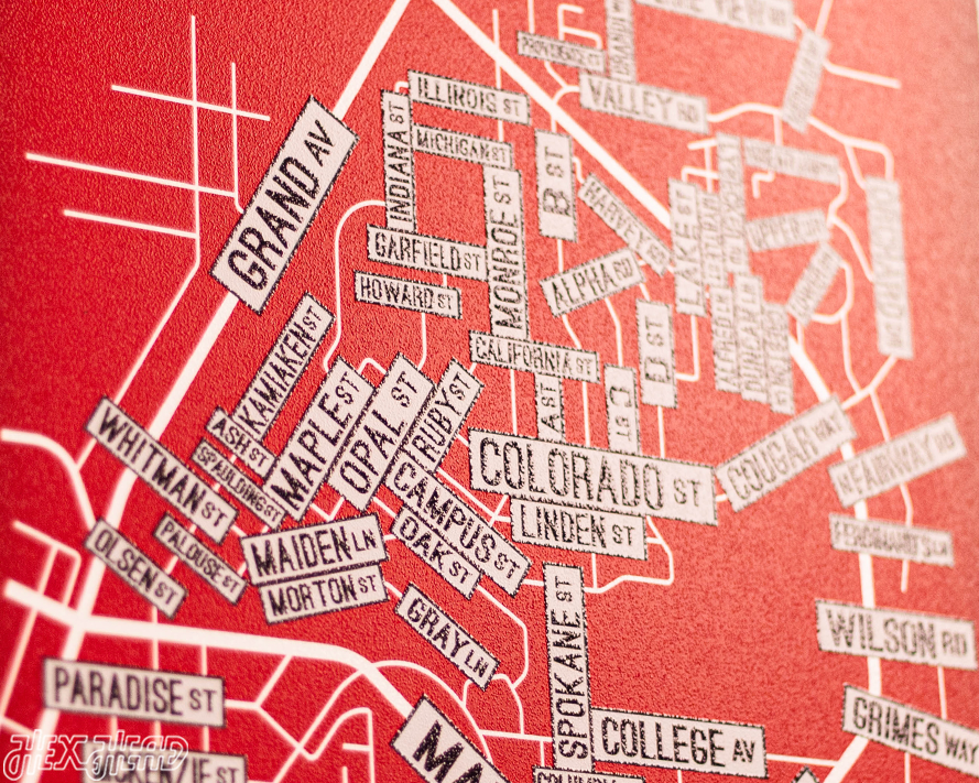 Pullman, Washington School Street Poster Single Layer Metal Wall Art