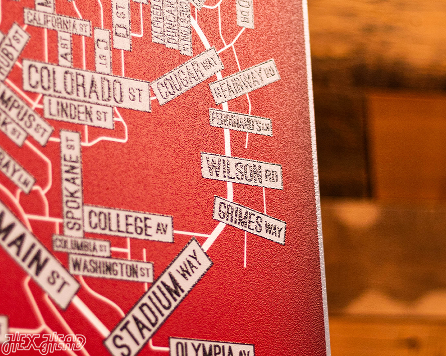 Pullman, Washington School Street Poster Single Layer Metal Wall Art