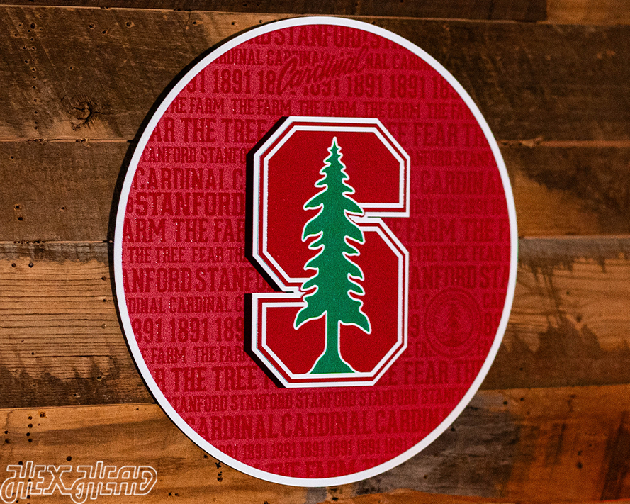 Stanford Cardinal CRAFT SERIES 3D Embossed Metal Wall Art