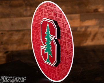 Stanford Cardinal CRAFT SERIES 3D Embossed Metal Wall Art