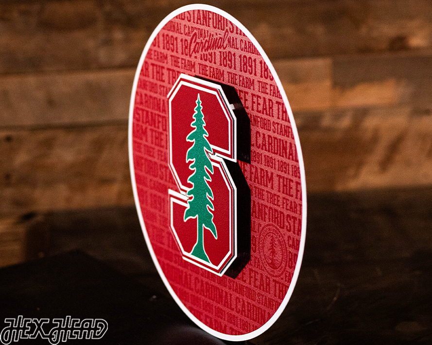 Stanford Cardinal CRAFT SERIES 3D Embossed Metal Wall Art