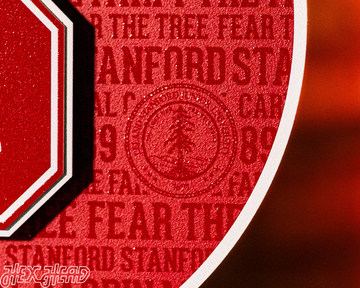 Stanford Cardinal CRAFT SERIES 3D Embossed Metal Wall Art