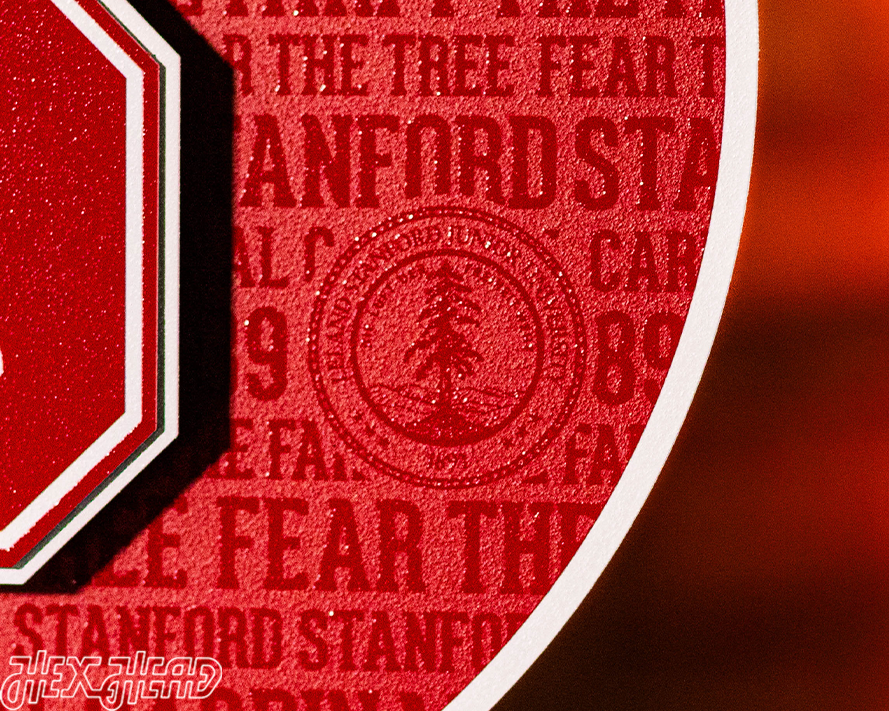 Stanford Cardinal CRAFT SERIES 3D Embossed Metal Wall Art