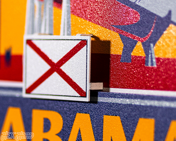Alabama State Badge 3D Metal Wall Art