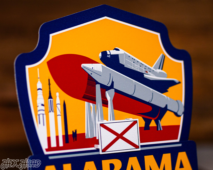 Alabama State Badge 3D Metal Wall Art