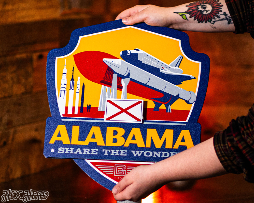 Alabama State Badge 3D Metal Wall Art