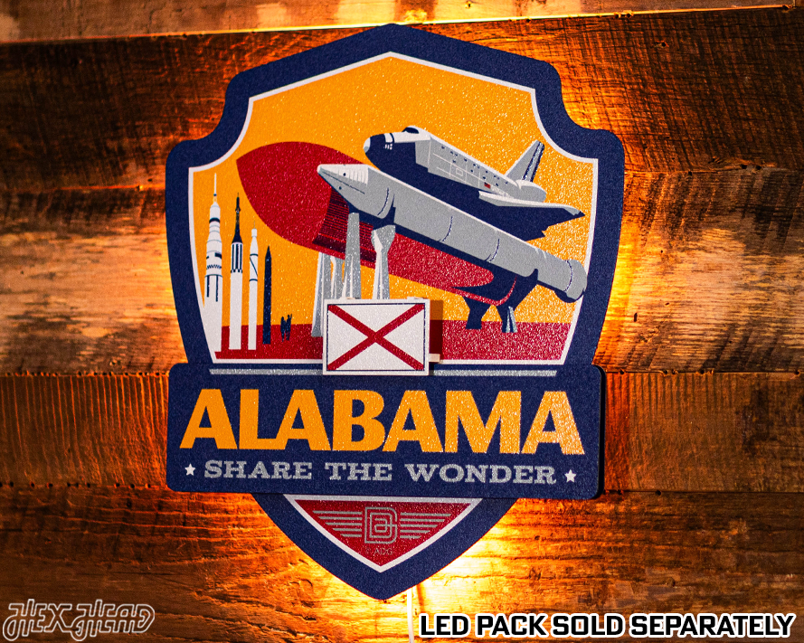 Alabama State Badge 3D Metal Wall Art