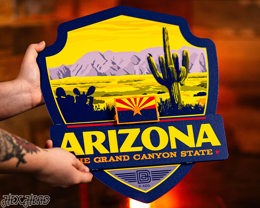 Arizona State Badge 3D Metal Wall Art