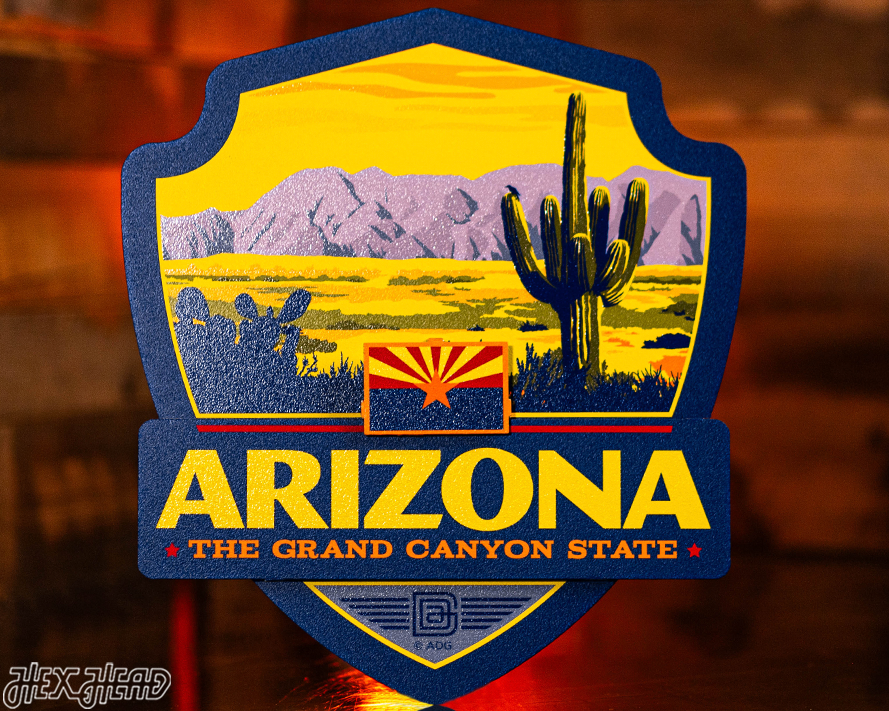Arizona State Badge 3D Metal Wall Art