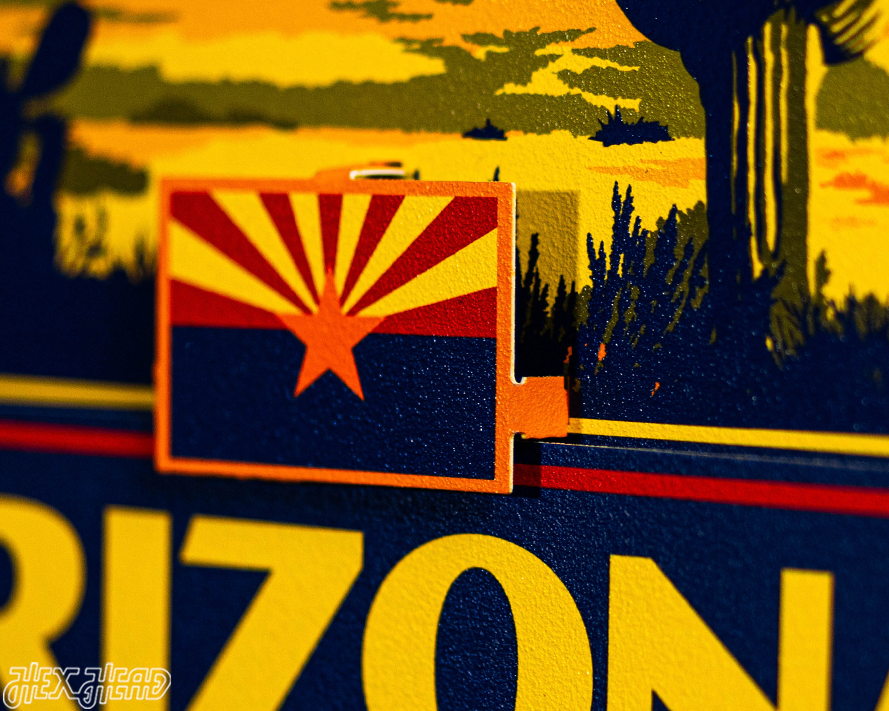 Arizona State Badge 3D Metal Wall Art