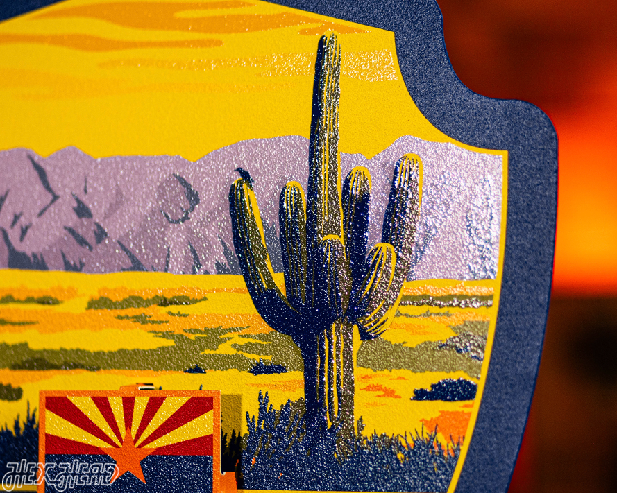 Arizona State Badge 3D Metal Wall Art