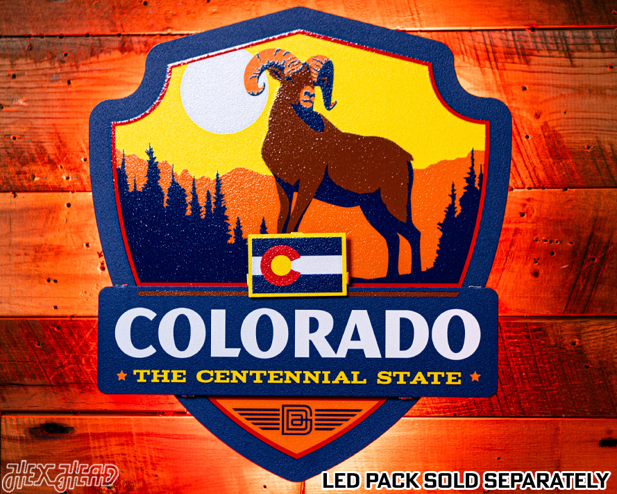 Colorado State Badge 3D Metal Wall Art