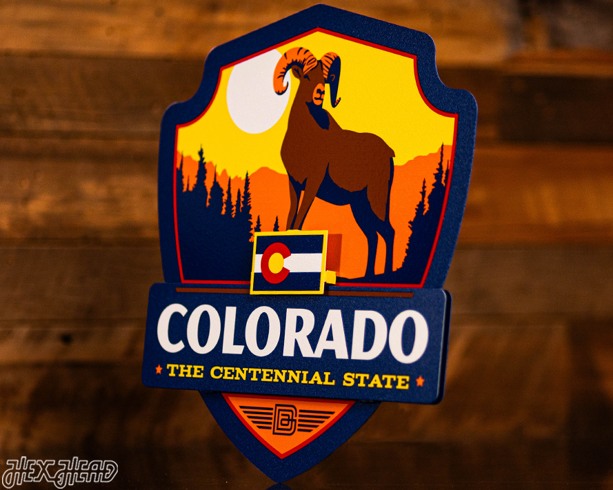 Colorado State Badge 3D Metal Wall Art