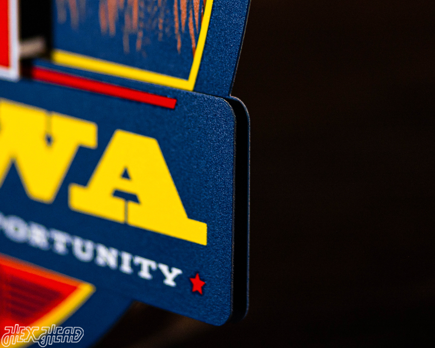 Iowa State Badge 3D Metal Wall Art