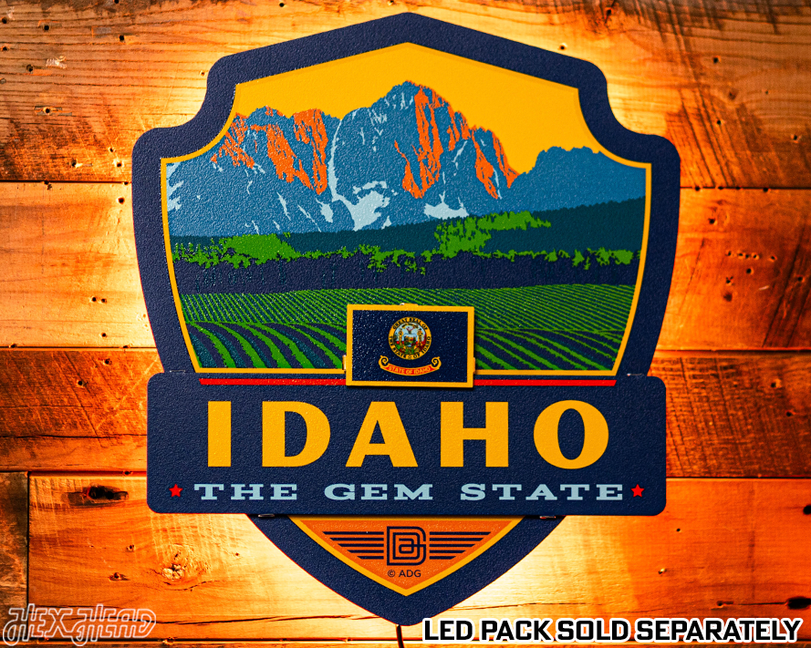 Idaho State Badge 3D Metal Wall Art