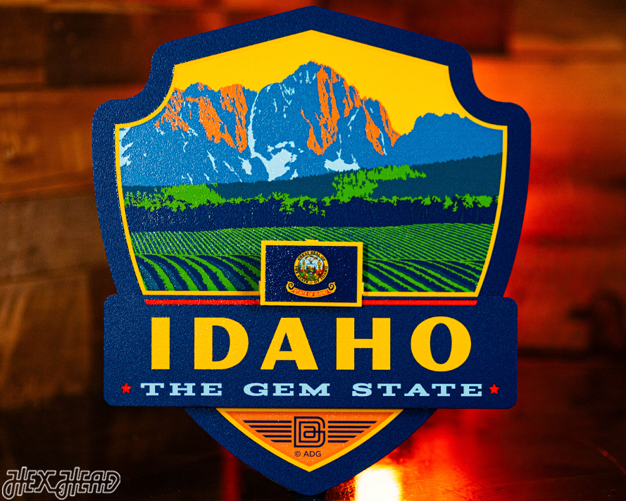Idaho State Badge 3D Metal Wall Art