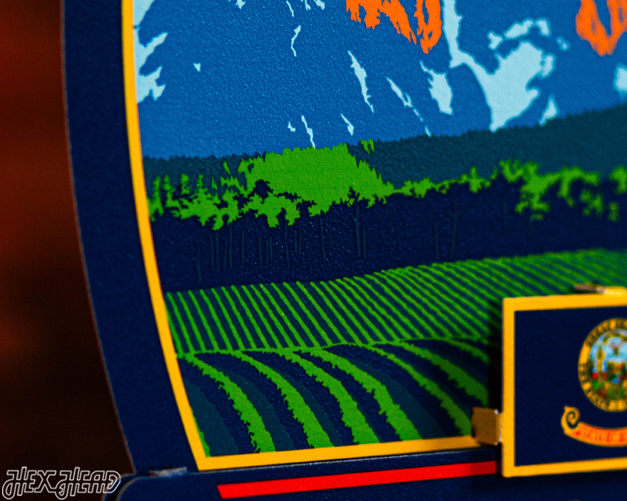 Idaho State Badge 3D Metal Wall Art