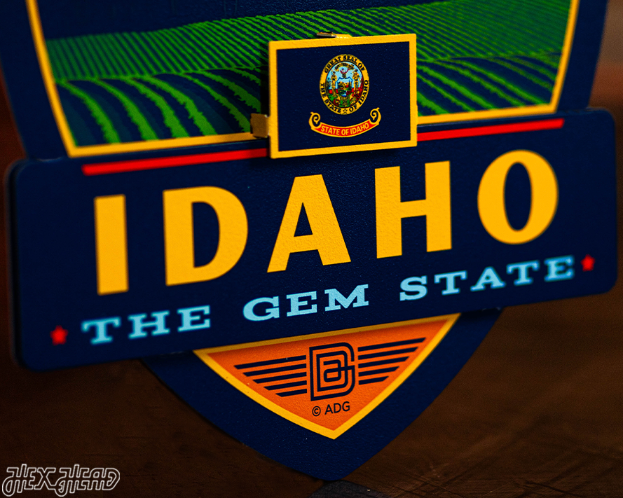 Idaho State Badge 3D Metal Wall Art
