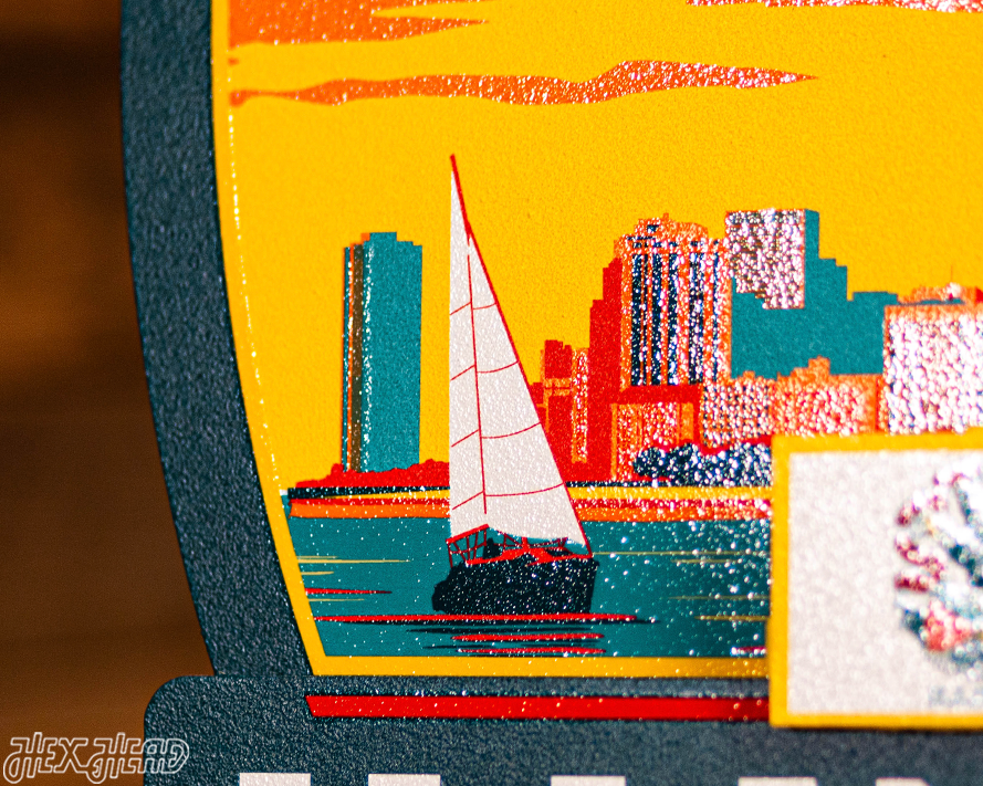 Illinois State Badge 3D Metal Wall Art