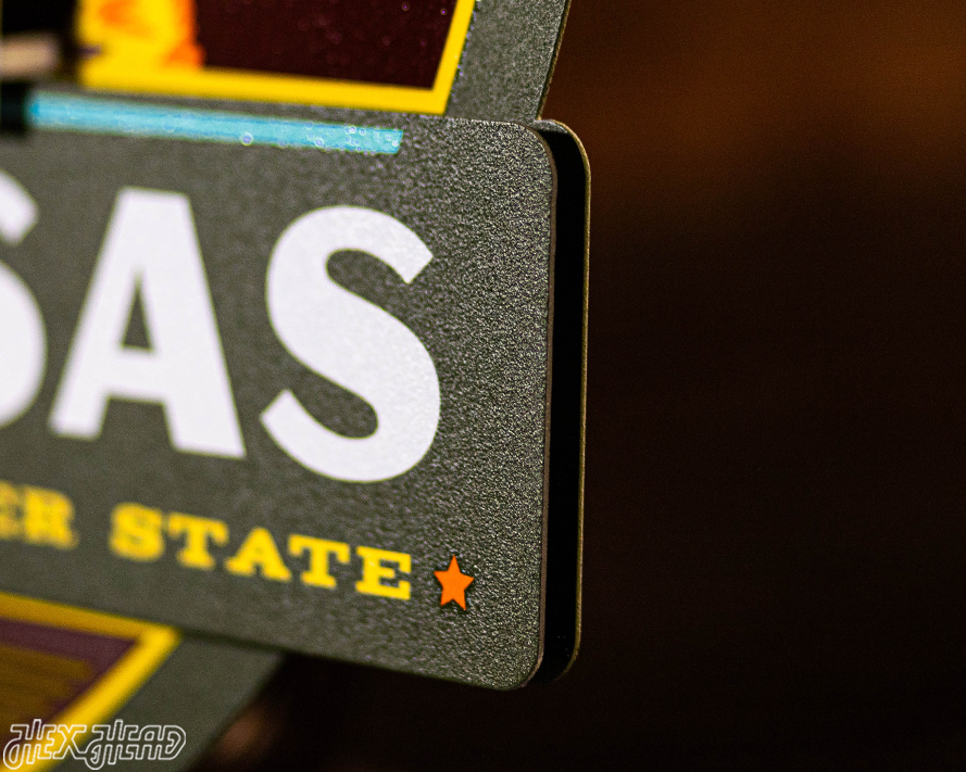 Kansas State Badge 3D Metal Wall Art