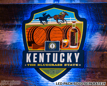 Kentucky State Badge 3D Metal Wall Art