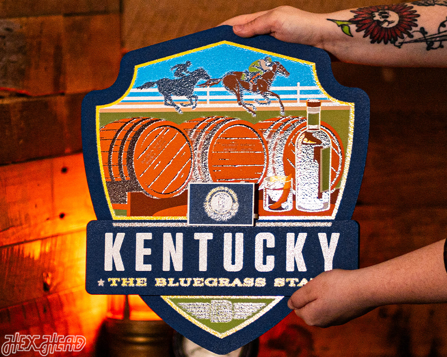 Kentucky State Badge 3D Metal Wall Art