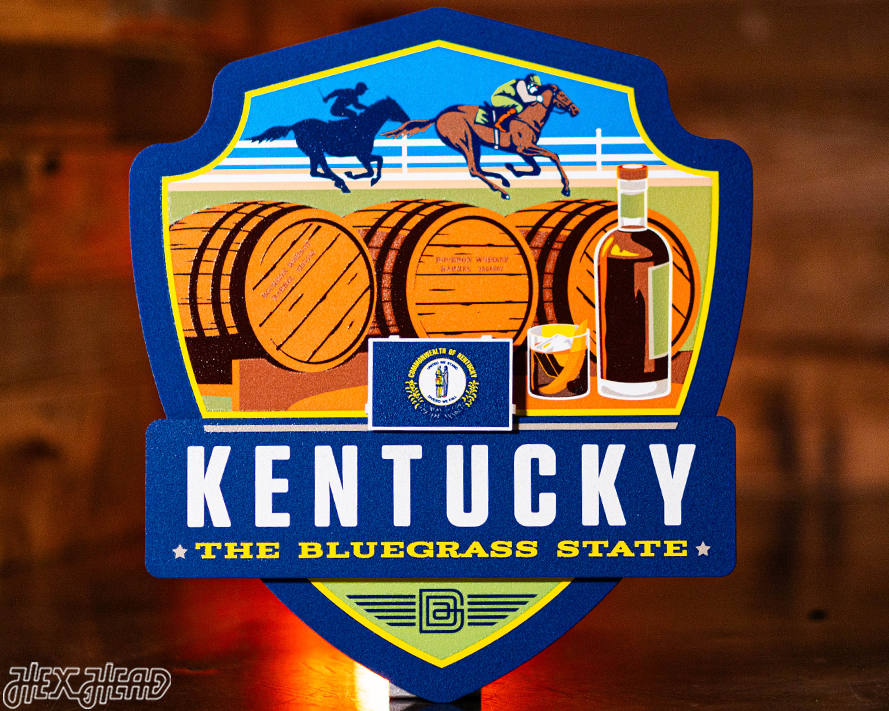 Kentucky State Badge 3D Metal Wall Art