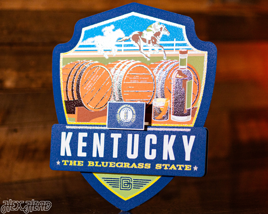 Kentucky State Badge 3D Metal Wall Art