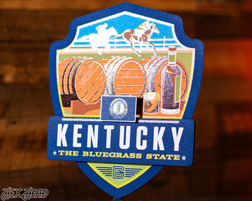 Kentucky State Badge 3D Metal Wall Art