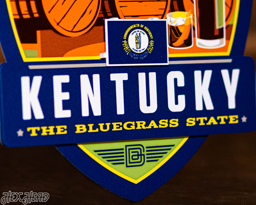 Kentucky State Badge 3D Metal Wall Art
