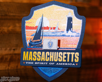 Massachusetts State Badge 3D Metal Wall Art
