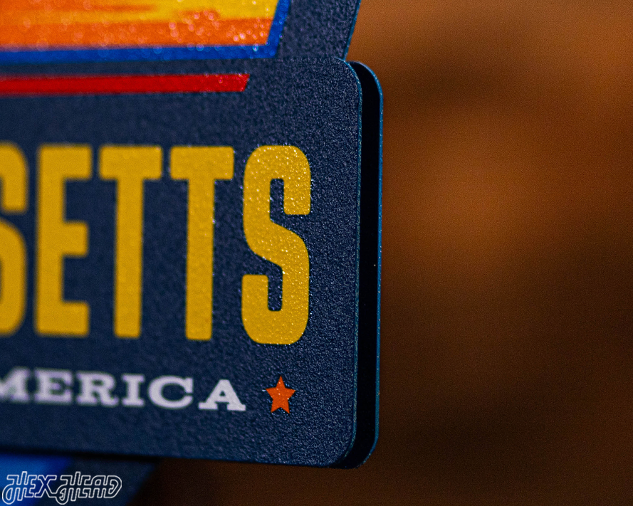 Massachusetts State Badge 3D Metal Wall Art