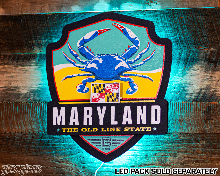 Maryland State Badge 3D Metal Wall Art