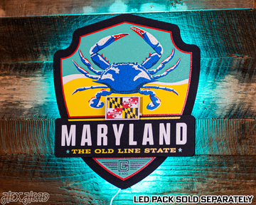Maryland State Badge 3D Metal Wall Art