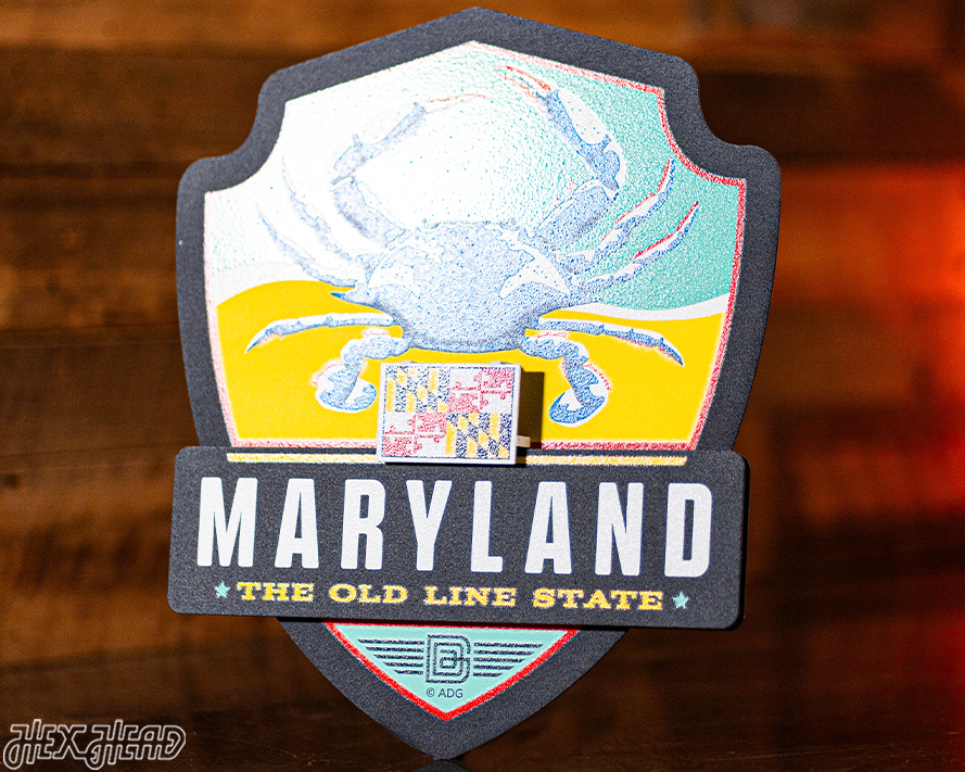 Maryland State Badge 3D Metal Wall Art
