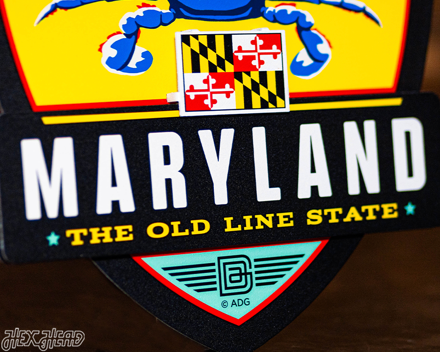 Maryland State Badge 3D Metal Wall Art