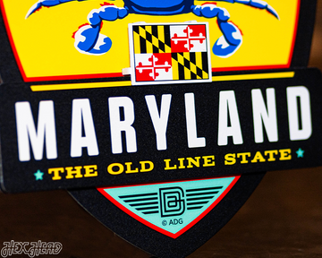 Maryland State Badge 3D Metal Wall Art