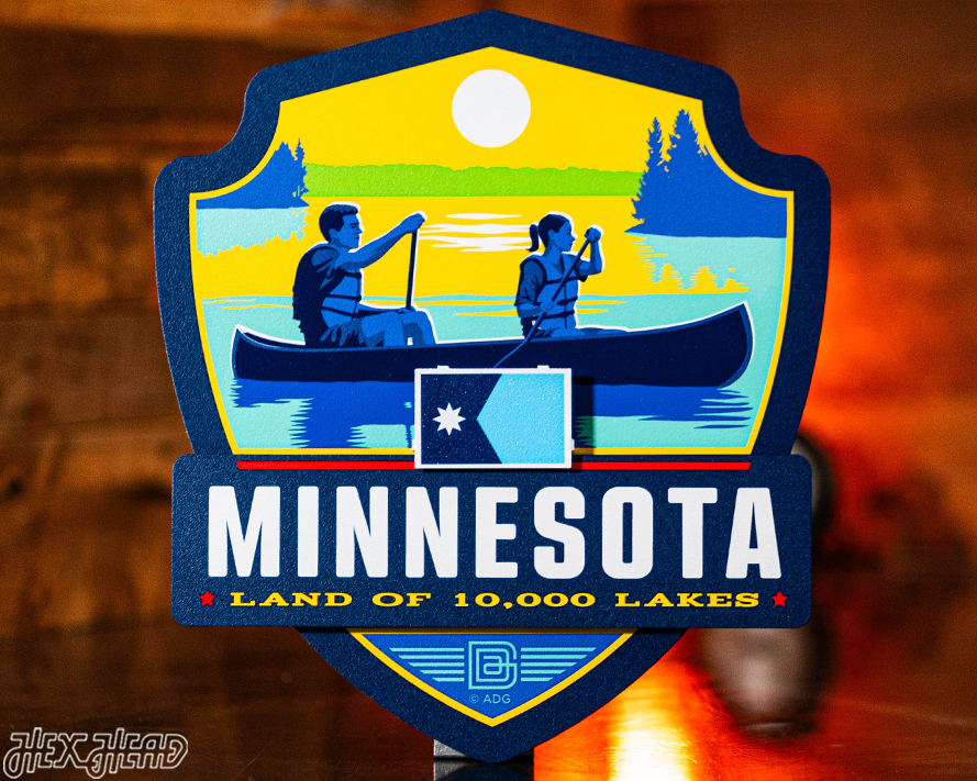 Minnesota State Badge 3D Metal Wall Art