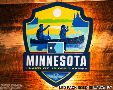 Minnesota State Badge 3D Metal Wall Art