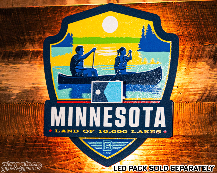 Minnesota State Badge 3D Metal Wall Art