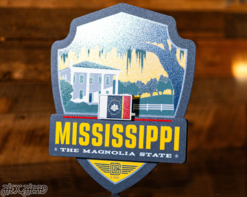 Mississippi State Badge 3D Metal Wall Art